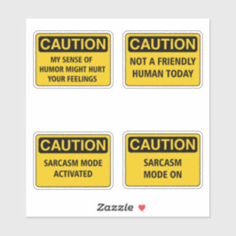 Vorsicht Sign Sarcasm I Aufkleber