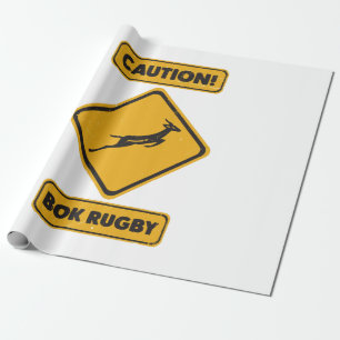 Vorsicht - SpringBoks Crossing Geschenkpapier
