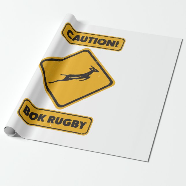 Vorsicht - SpringBoks Crossing Geschenkpapier (Ungerollt)