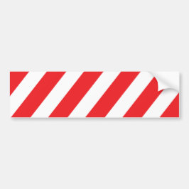Vorsicht Stripes - rotes Weiß - Sicht-Sicherheit Autoaufkleber