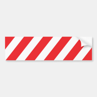 Vorsicht Stripes - rotes Weiß - Sicht-Sicherheit Autoaufkleber