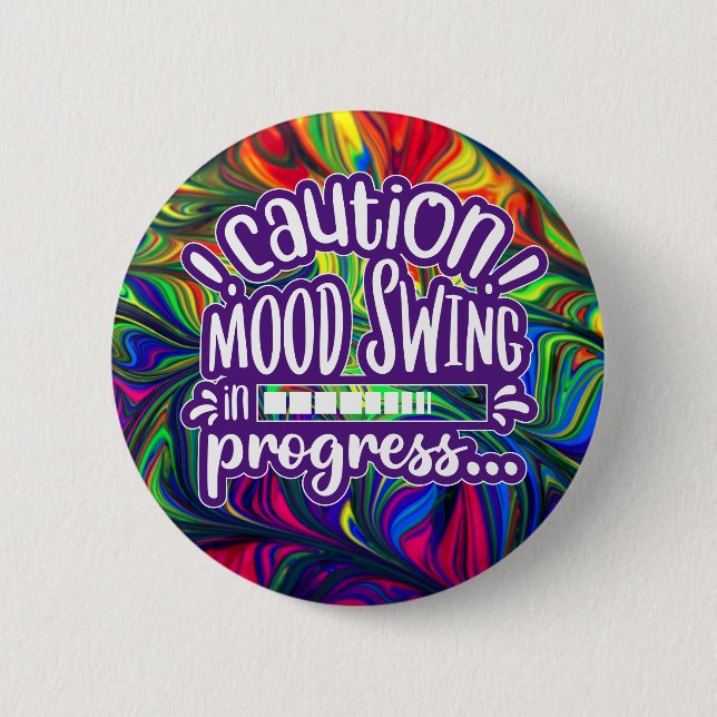 Vorsicht! Swing in Progress - Funny Button (Vorderseite)