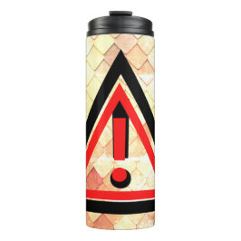Vorsicht, Symbol Red Color Triangle Form Thermosbecher