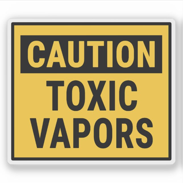 Vorsicht toxische Vaporen Aufkleber (Vorderseite)