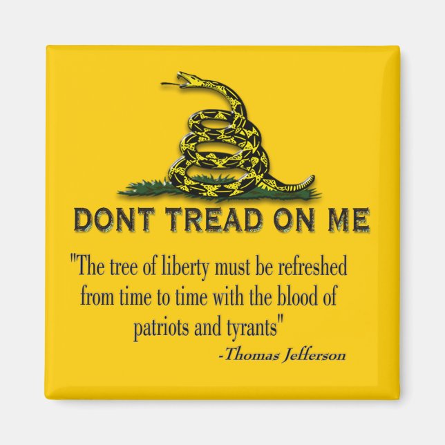 VORSICHT "Tread on me" FLAG Magnet (Vorne)