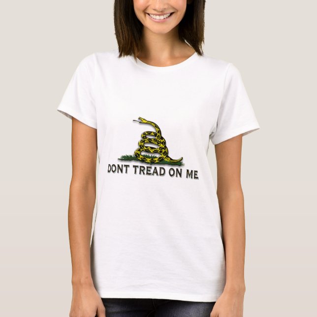 VORSICHT "treten nicht auf mir" FLAGGE T-Shirt (Vorderseite)