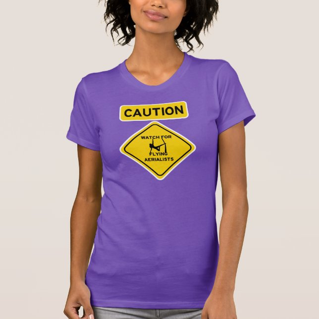 Vorsicht-Uhr für fliegende Aerialists - Seiden T-Shirt (Vorderseite)