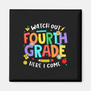Vorsicht, vierte Klasse, ich komme 4. Klasse zurüc Magnet