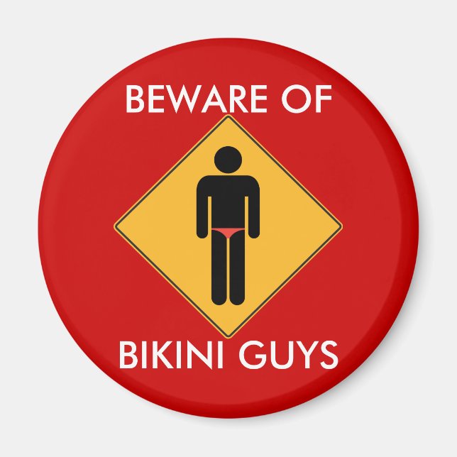 Vorsicht vor Bikini Typ Magnet (Vorne)