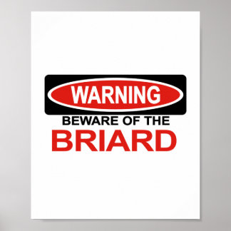 Vorsicht vor Briard Poster