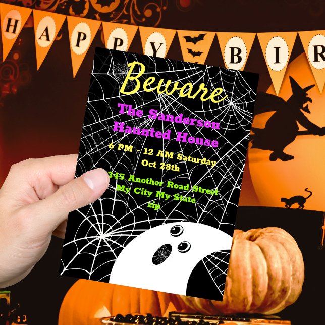 Vorsicht vor dem Black Spider Weds Ghost-Halloween (Von Creator hochgeladen)