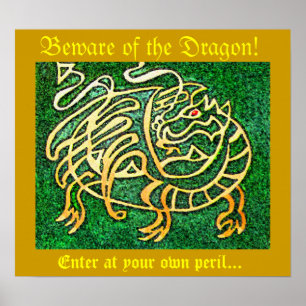 Vorsicht vor dem Drachen Poster