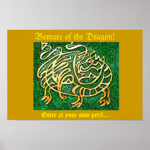 Vorsicht vor dem Drachen Poster