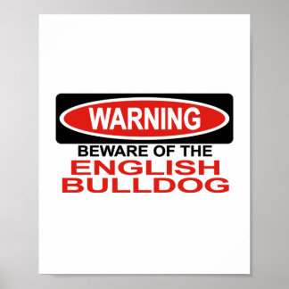 Vorsicht vor dem englischen Bulldog Poster