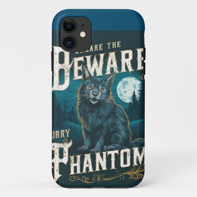Vorsicht vor dem Furry Ghost: Ein Halloween-Tale Case-Mate iPhone Hülle (Rückseite)