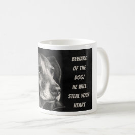 Vorsicht vor dem Hund, Haustier Foto Kaffeetasse