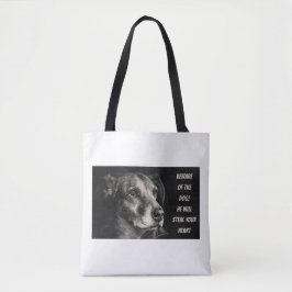 Vorsicht vor dem Hund, Haustier Foto Tasche