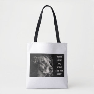 Vorsicht vor dem Hund, Haustier Foto Tasche