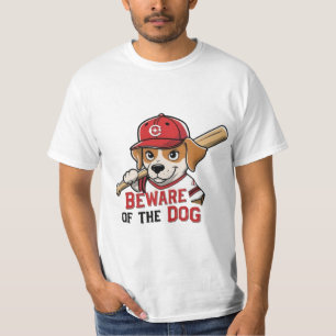 Vorsicht vor dem Hund - Spielerisches Baseball Dog T-Shirt