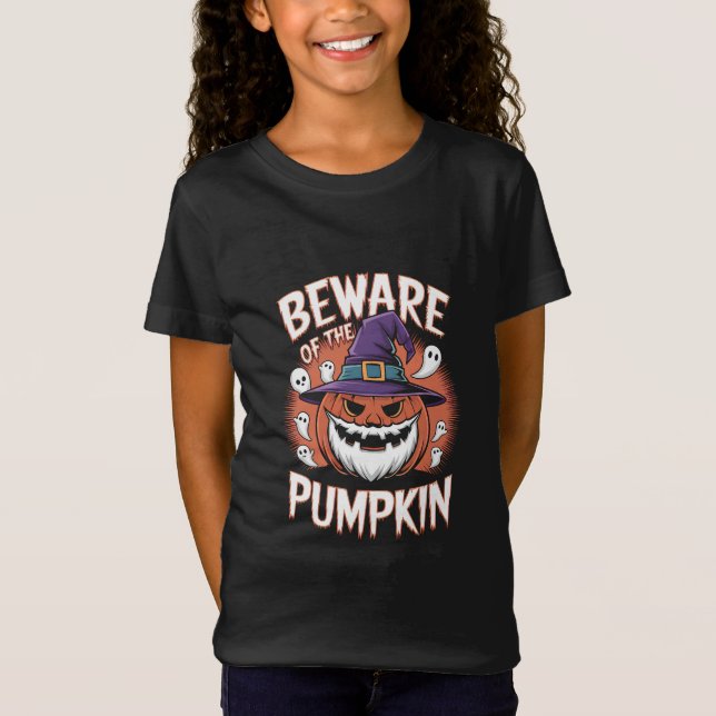 Vorsicht vor dem KürbisHalloween T-Shirt (Vorderseite)
