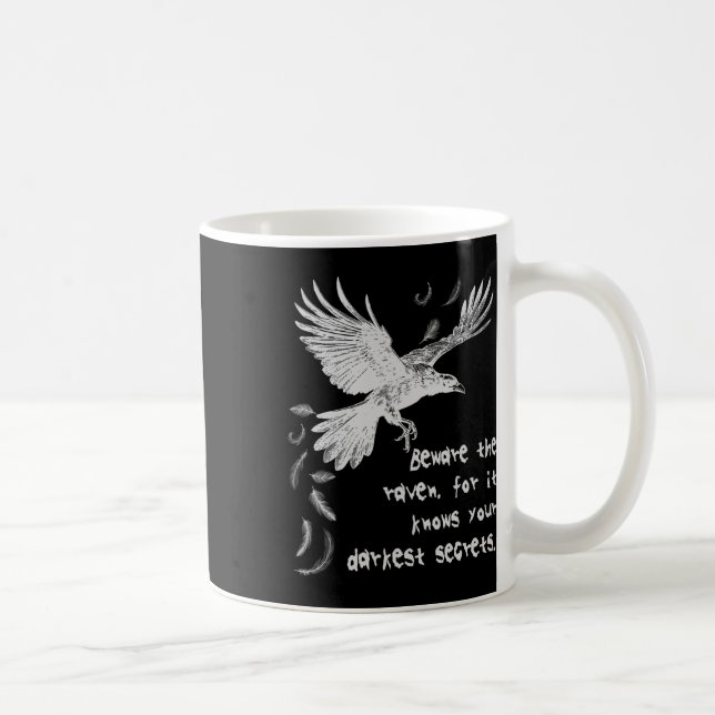 Vorsicht vor dem raven Halloween-Kostümtrick oder  Kaffeetasse (Rechts)