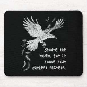 Vorsicht vor dem raven Halloween-Kostümtrick oder Mousepad