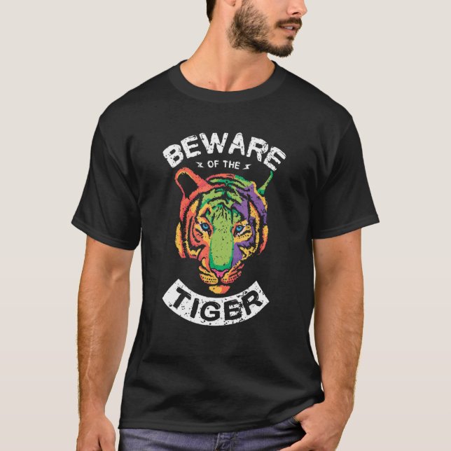 Vorsicht vor dem Tiger Whisperer Wildtier Zook T-Shirt (Vorderseite)