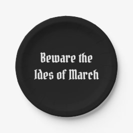Vorsicht vor den Iden des März Pappteller