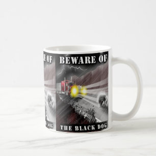 Vorsicht vor der Black Dog-Tasse Kaffeetasse
