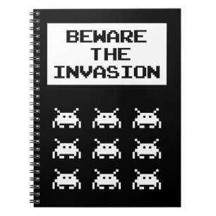 Vorsicht vor der Invasion, Geek Design Notizblock