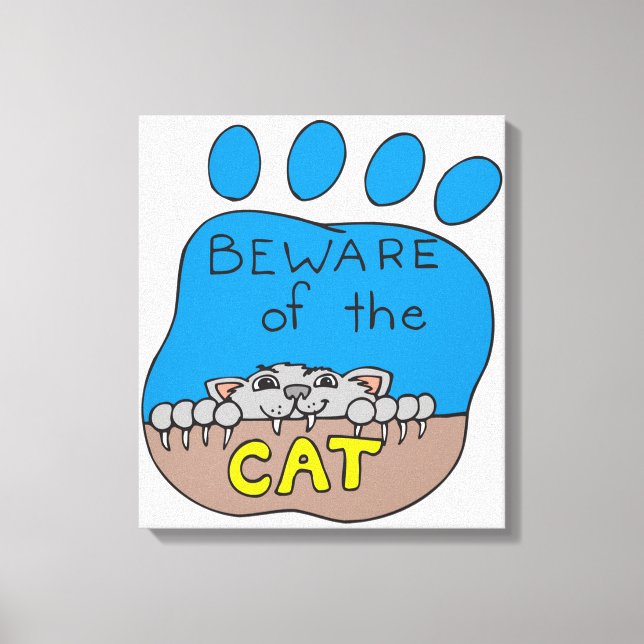 Vorsicht vor der Katze Leinwanddruck (Vorderseite)