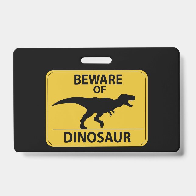 Vorsicht vor Dinosaurier Ausweis (Vorderseite)