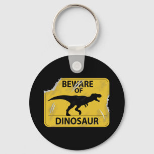 Vorsicht vor Dinosaurier (beschädigt) Schlüsselanhänger