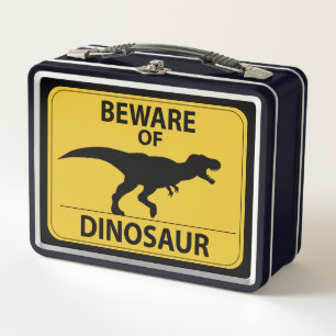 Vorsicht vor Dinosaurier Metall Brotdose