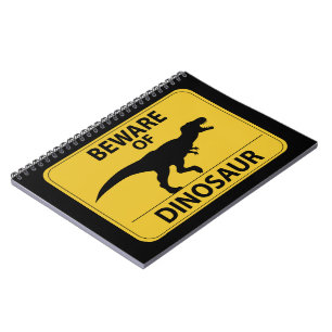 Vorsicht vor Dinosaurier Notizblock