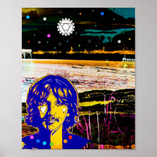 "Vorsicht vor Dunkelheit" George Harrison Art Prin Poster