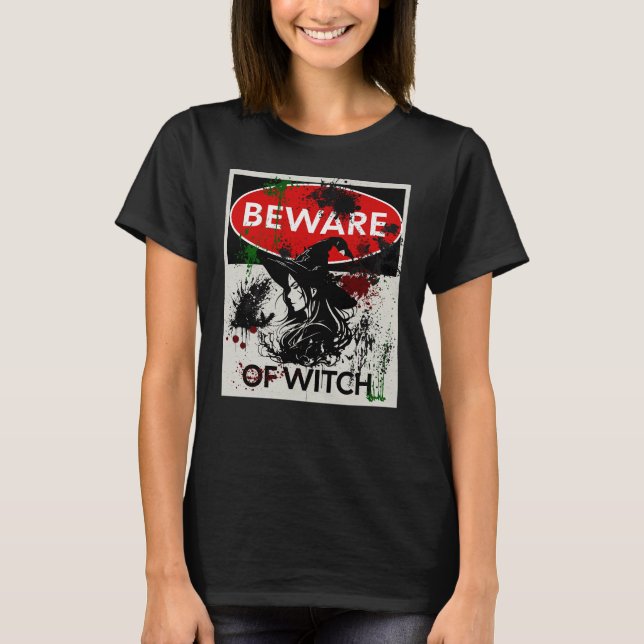 Vorsicht vor Hexensigne T-Shirt (Vorderseite)