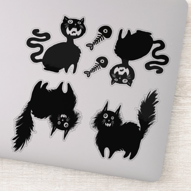 Vorsicht vor Hungerkatzen Aufkleber (Detail)