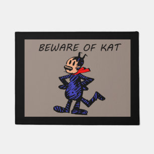 "Vorsicht vor Kat" Doormat Fußmatte