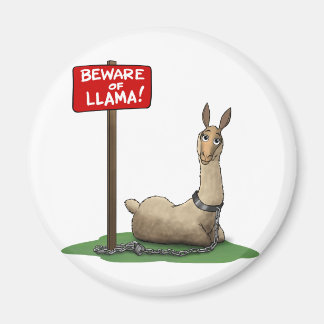 Vorsicht vor Lama! Magnet