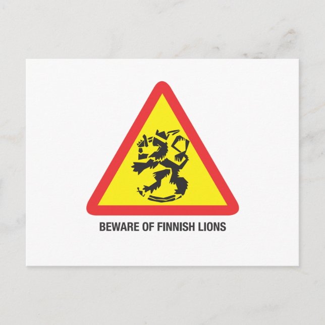 Vorsicht vor Lions Postkarte (Vorderseite)