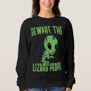 Vorsicht vor Lizard People Sci Fi Illuminati Men W Sweatshirt