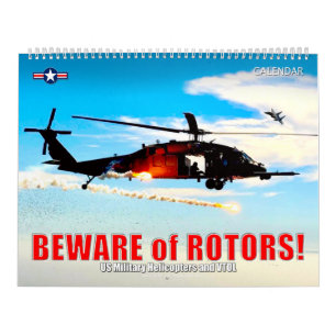 VORSICHT VOR ROTOREN! US-Militärhubschrauber und V Kalender