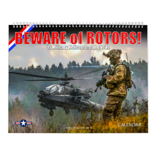 VORSICHT VOR ROTOREN! US-Militärhubschrauber und V Kalender