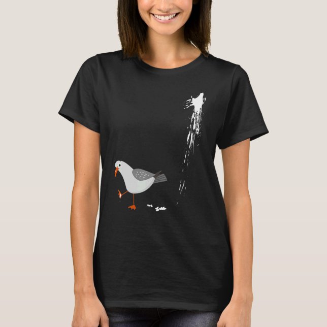 Vorsicht vor Seagull Albatros Bird Crack Gull Beac T-Shirt (Vorderseite)