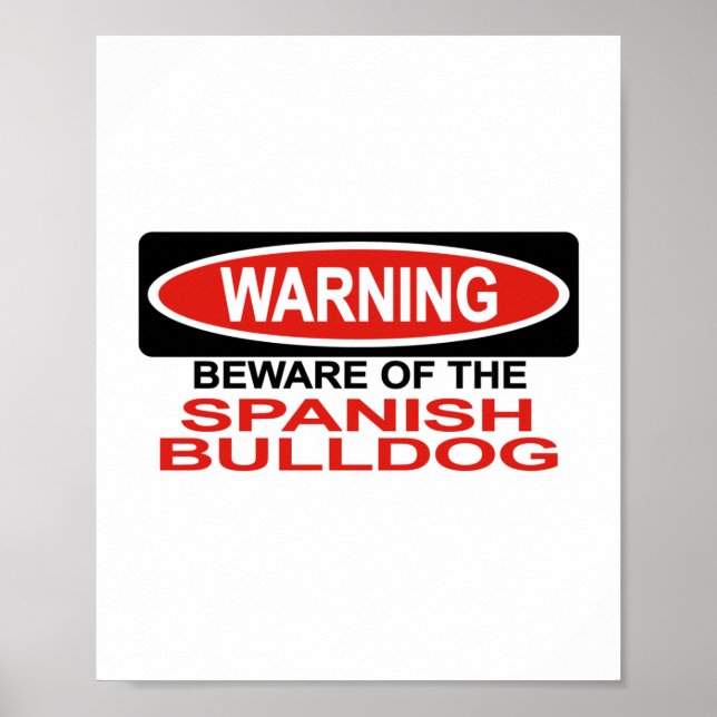 Vorsicht vor spanischem Bulldog Poster (Vorne)