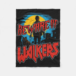 Vorsicht vor Walkern Beängstigend Zombie Dog Walke Fleecedecke