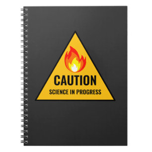 Vorsicht Wissenschaft in Arbeit Notizblock