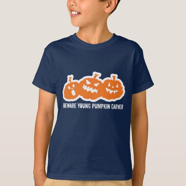 Vorsicht, Young Pumpkin Carver T - Shirt (Vorderseite)