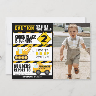 Vorsicht, zwei Einladungen mit Foto